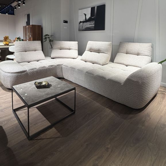 Диван итальянский Nicolettihome Esprit с шагающей спинкой - угловой W313 жаккард бежевый