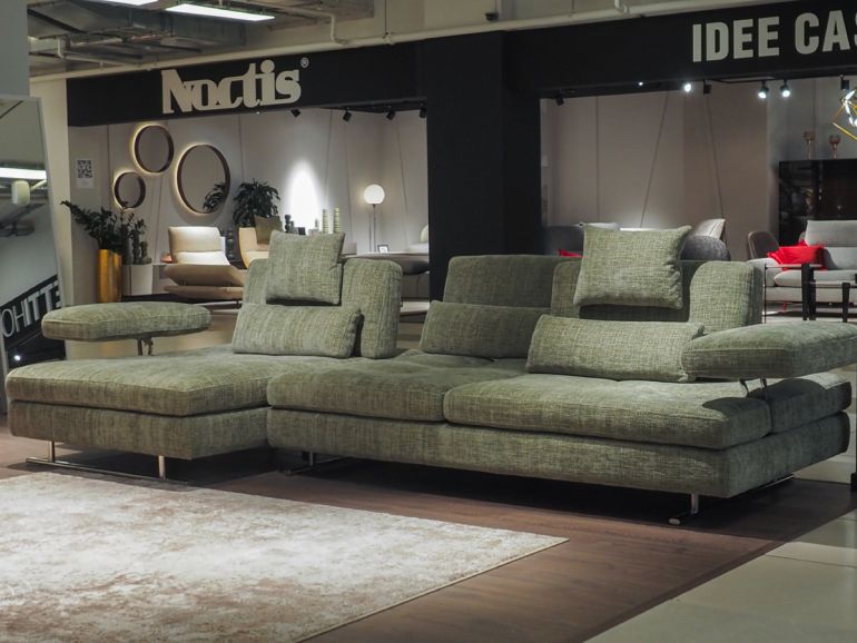 Диван итальянский угловой Nicolettihome Serena W313 зеленый