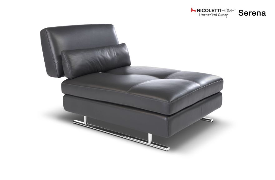 Диван итальянский Nicolettihome Serena - модуль в черной коже