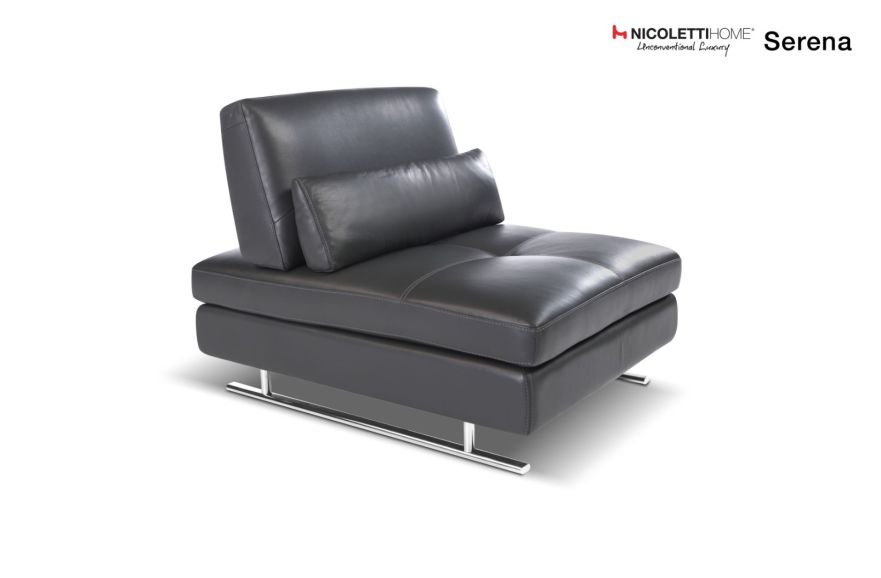 Диван итальянский Nicolettihome Serena - модуль в черной коже