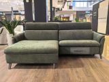 Диван угловой с реклайнером Falabella W255 зеленый