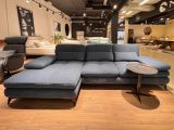 Диван угловой Serena W293 рогожка синий